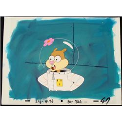 Orig SpongeBob Animation Cel & Background Sandy Suit