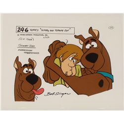 Scooby Doo & Shaggy Signed Orig Model Cel Animation Art
