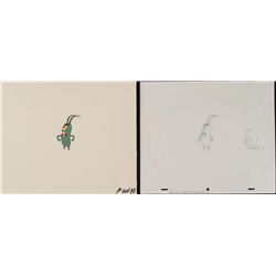 SpongeBob Original Production Cel w/ Drawing Plankton