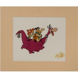Flintstones Ltd Ed Animation Serigraph Cel-Driving Dino