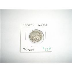 1937-D Buffalo Nickel *RARE MS-60+ GRADE - COIN OUT OF SAFE DEPOSIT BOX & NOT GRADED*!!