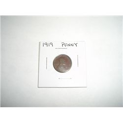 1919 Lincoln Penny *PLEASE LOOK AT PICTURE TO DETERMINE GRADE - COIN OUT OF SAFE DEPOSIT BOX & NOT G