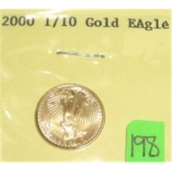 2000-P $5 Dollar GOLD EAGLE Bullion Coin *1/10 oz PURE GOLD*!!