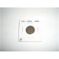 1901 Indian Head Penny *VERY FINE GRADE - NICE COIN*!!