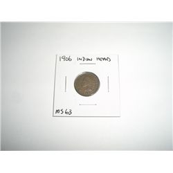 1906 Indian Head Penny *EXTREMELY RARE MS-63 HIGH GRADE - NICE COIN*!!