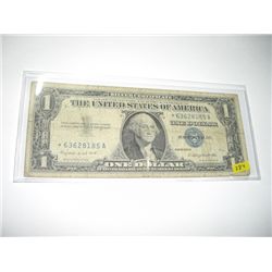 1957 Series A *STAR NOTE* $1 *SILVER CERTIFICATE* Dollar Bill Serial # *63628185A!!