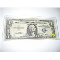 1957 Series  *STAR NOTE* $1 *SILVER CERTIFICATE* Dollar Bill Serial # *63449010B!!