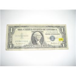 1957 Series $1 *SILVER CERTIFICATE* Dollar Bill Serial # J51843260A!!