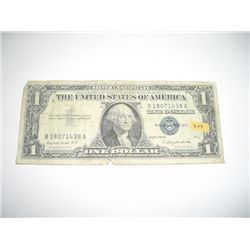 1957 Series A $1 *SILVER CERTIFICATE* Dollar Bill Serial # B18071438A!!