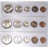 Image 2 : 1953 SILVER MINT SET, P,D &S. 15 COINS ALL ORIGINAL..MOVED TO WHITMAN HOLDERS