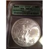 Image 1 : 2003 PURE SILVER AMERICAN EAGLE, MS-70-HIGHEST POSSIBLE GRADE