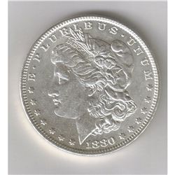 1880-O MS++CHOICE/BRIGHT- UNCIRCULATED MORGAN SILVER DOLLAR WITH MINT ERROR VAM-65