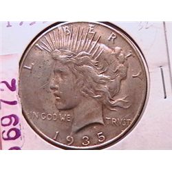 1935 Peace Dollar VF20