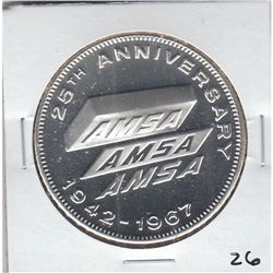 LARGE PROOF SILVER ROUND AMSA