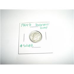 1964-D Mercury Silver Dime *PLEASE LOOK AT PICTURE TO DETERMINE GRADE - COIN OUT OF SAFE DEPOSIT BOX
