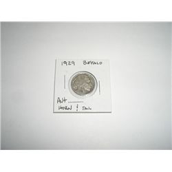 1929 Buffalo Nickel RARE HORN & TAIL *AU+ HIGH GRADE GRADE*!!