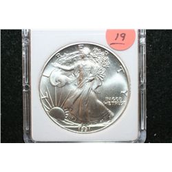 1991 Silver Eagle $1, MCPCG Graded MS70