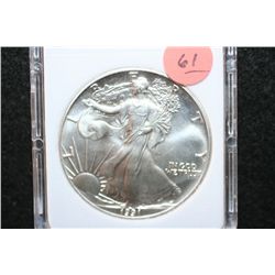 1991 Silver Eagle $1, MCPCG Graded MS70