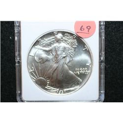 1991 Silver Eagle $1, MCPCG Graded MS70