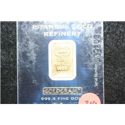 Istanbul Gold Refinery Goldgram; 999.9 Fine Gold 2.5 Gram