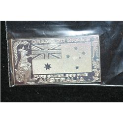 Australia Silver Ingot, .999 Fine 20 Gram; The Silver Mint