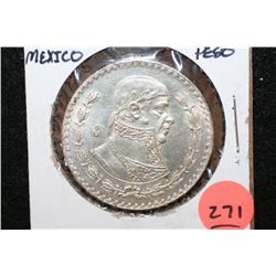 1961 Mexico Un Peso Foreign Coin