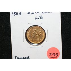 1853 Liberty $2 1/2 Gold Coin, Damage