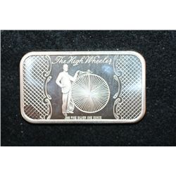 The High Wheels Silver Ingot, .999 Fine Silver 1 Oz., Madison Mint