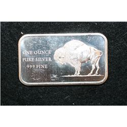 1776-1976 America Bi-Centennial "Buffalo" Silver Ingot, .999 Pure Silver 1 Oz.