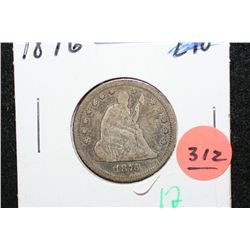 1876 Seated Liberty Quarter