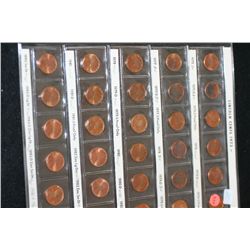 1974-1983 Lincoln Penny, Sheet, Lot of 30