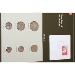 Aruba; Coin Sets of All Nations W/Stamp Dated 1986