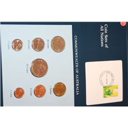 Commonwealth Of Australia; Coin Sets of All Nations W/Stamp Dated 1984