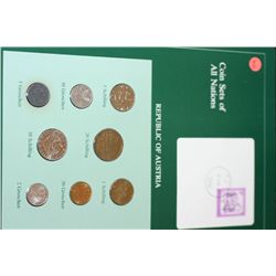 Republic of Austria; Coin Sets of All Nations W/Stamp Dated 1984