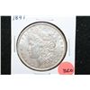 Image 1 : 1891 Silver Morgan $1