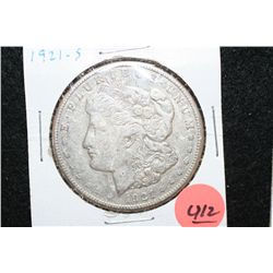 1921-S Silver Morgan $1