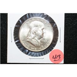 1948-D Ben Franklin Half Dollar
