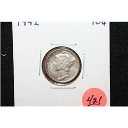1942 Mercury Dime