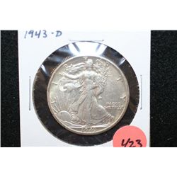1943-D Walking Liberty Half Dollar