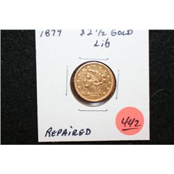 1879 Liberty $2 1/2 Gold Coin, Repaired