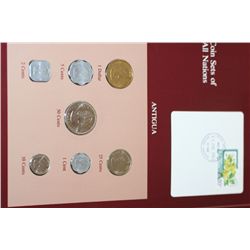 Antigua; Coin Sets of All Nations W/Stamp Dated 1983