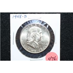 1948-D Ben Franklin Half Dollar