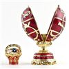 Image 4 : Miniature Flowers Basket Faberge Egg