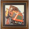 Image 1 : Antique Early Car Photo Large Print Framed
