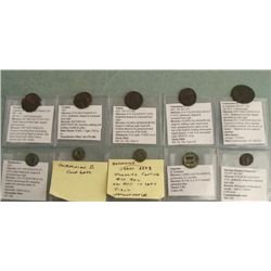 10 Ancient Roman Coins- Honorius Arcadius Valens