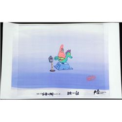 Orig SpongeBob Animation Cel & Background Patrick Ride