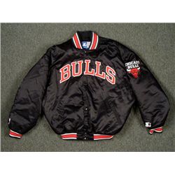 Chicago Bulls Starter Jacket Black Throwback Style XL