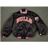 Image 1 : Chicago Bulls Starter Jacket Black Throwback Style XL