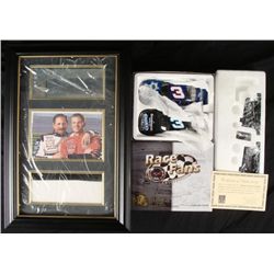 Dale Earnhardt Jr & Sr Shadowbox Display w/ Cars NASCAR