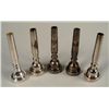 Image 2 : 5 Trumpet Mouthpieces 1.5C, 7C, 5B Bach, Benge, Jupiter